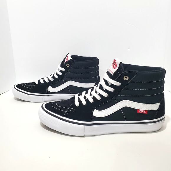 Vans Unisex Classic Sk8-Hi, High Top Sneakers, Black/White Men's 9.5 Authentic - Picture 3 of 15